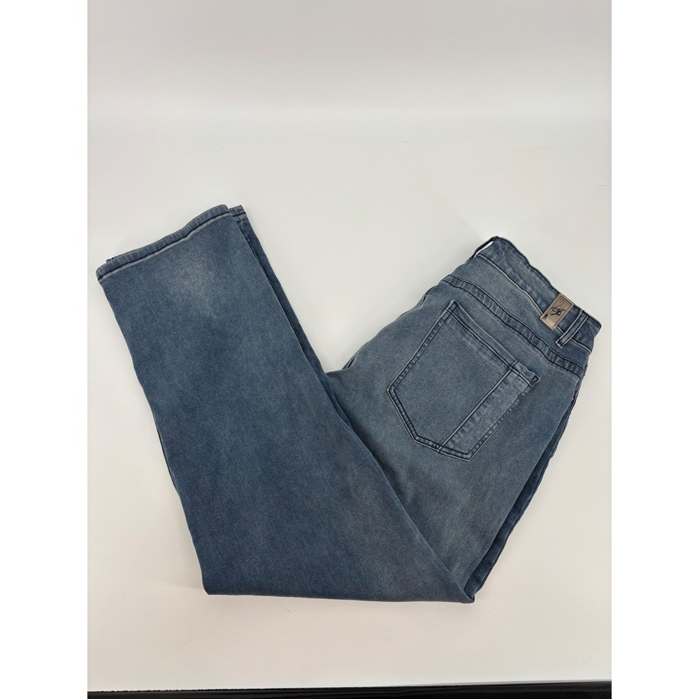 Poetic Justice Mens Straight Leg Jeans Blue Medium Wash FA16553DM 32x32 NWT